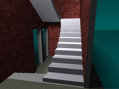 Двухмаршевая лестница с площадкой п.Б.Сабы