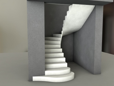Полнотелая забежная лестница